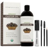 image:imageViva Naturals Organic Castor Oil ColdPressed 16 fl oz  For Face Hair Eyelashes USDA Organic NonGMO  With Beauty Kit16 Fl Oz Pack of 1