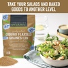 image:imageViva Naturals Organic Ground Flaxseed  Premium Quality PlantBased Protein and Vegan Omega 3 with Fiber Perfect for Smoothies Finely Milled Flaxseed 30 oz 850 g15 Ounce Pack of 12