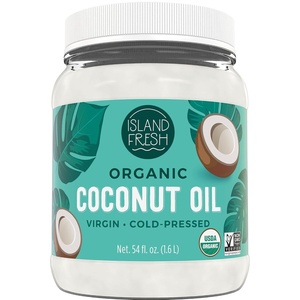 image:imageIsland Fresh Organic Coconut Oil Extra Virgin ColdPressed 54 fl oz  USDA Organic NonGMO for Cooking Baking Hair and Skin54 Fl Oz Pack of 1