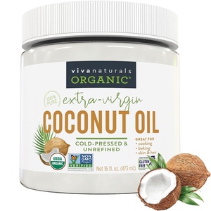 image:imageViva Naturals Organic Coconut Oil 16 fl oz  Unrefined ColdPressed Extra Virgin Coconut Oil USDA Organic amp NonGMO Natural Cooking Oil Hair Oil amp Skin OilUnrefined Coconut Oil