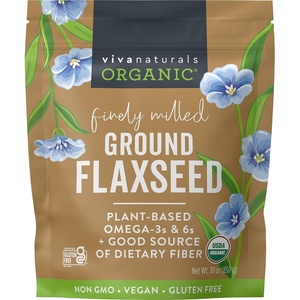 image:imageViva Naturals Organic Ground Flaxseed  Premium Quality PlantBased Protein and Vegan Omega 3 with Fiber Perfect for Smoothies Finely Milled Flaxseed 30 oz 850 g30 Ounce Pack of 1