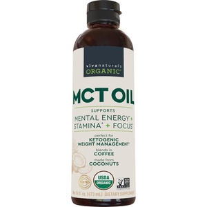 image:imageViva Naturals Organic MCT Oil 32 fl oz  MCT Oil for Coffee USDA Organic NonGMO Paleo Certified amp Keto Friendly Supports Energy amp Mental Clarity16 Fl Oz Pack of 1