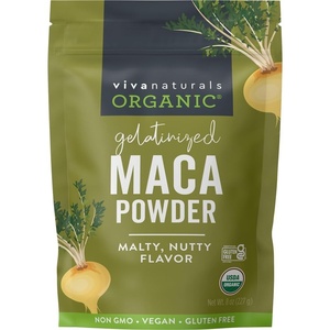 image:imageViva Naturals Organic Maca Powder Gelatinized 16 oz 1 lb  Vegan USDA Organic GlutenFree NonGMO Peruvian Superfood in Resealable BagMaca