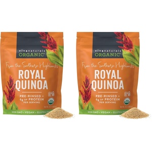 image:imageViva Naturals Organic Quinoa 4 lb  PreWashed Whole Grain Plant Protein USDA Organic GlutenFree NonGMO Vegan Kosher Rice and Pasta Substitute24 Oz Pack of 2