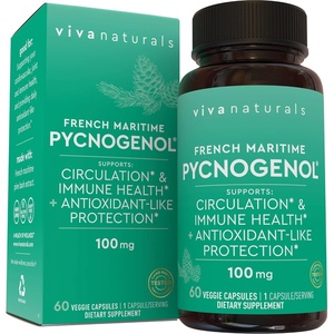 image:imageViva Naturals Pycnogenol  100mg French Maritime Pine Bark Extract  Supports Circulation AntioxidantLike Activity Joints amp Immune Health and Function  60 Veggie Capsules60 Count Pack of 1